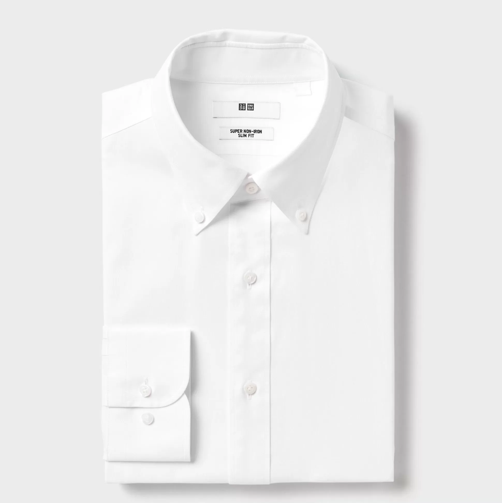 Men UNIQLO Dress Shirts<Super Non-Iron Slim-Fit Long-Sleeve Shirt (Button Down Collar)