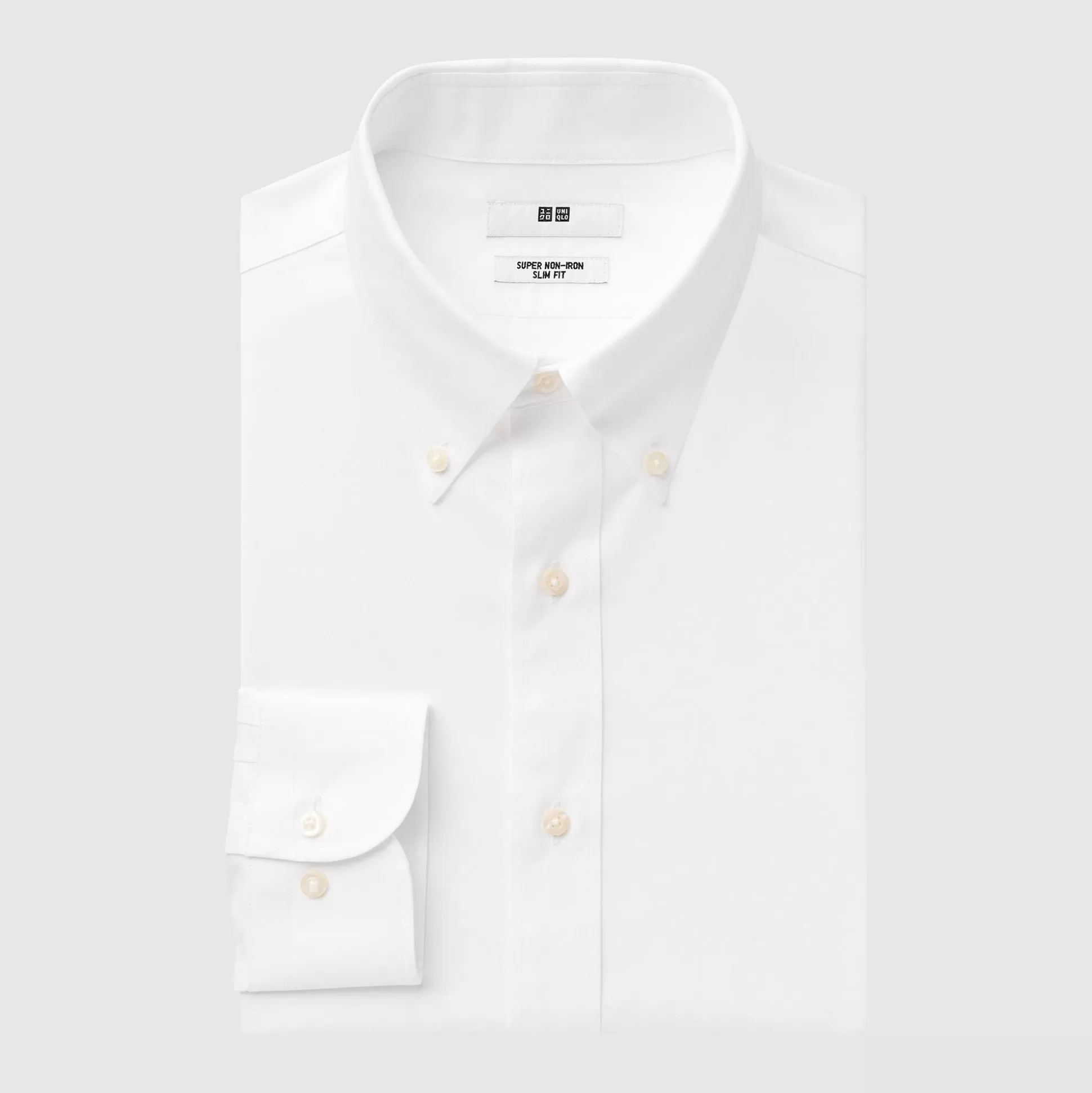 Men UNIQLO Dress Shirts<Super Non-Iron Slim-Fit Long-Sleeve Shirt (Button Down Collar)