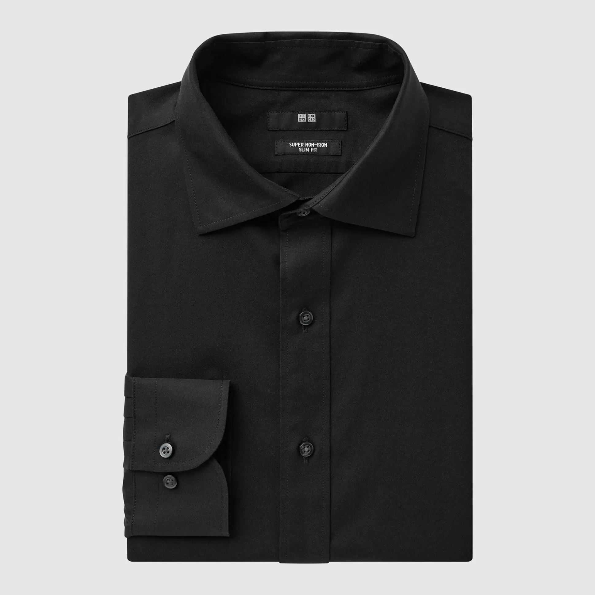 Men UNIQLO Dress Shirts<Super Non-Iron Slim-Fit Long-Sleeve Shirt (Semi-Wide Collar)