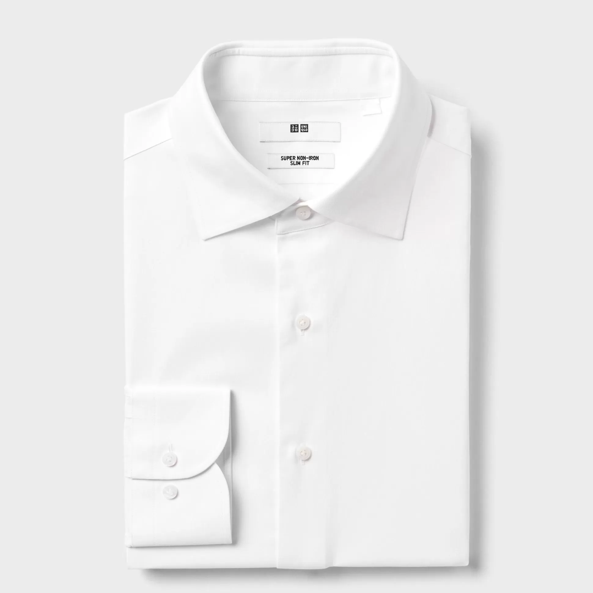 Men UNIQLO Dress Shirts<Super Non-Iron Slim-Fit Long-Sleeve Shirt (Semi-Wide Collar)