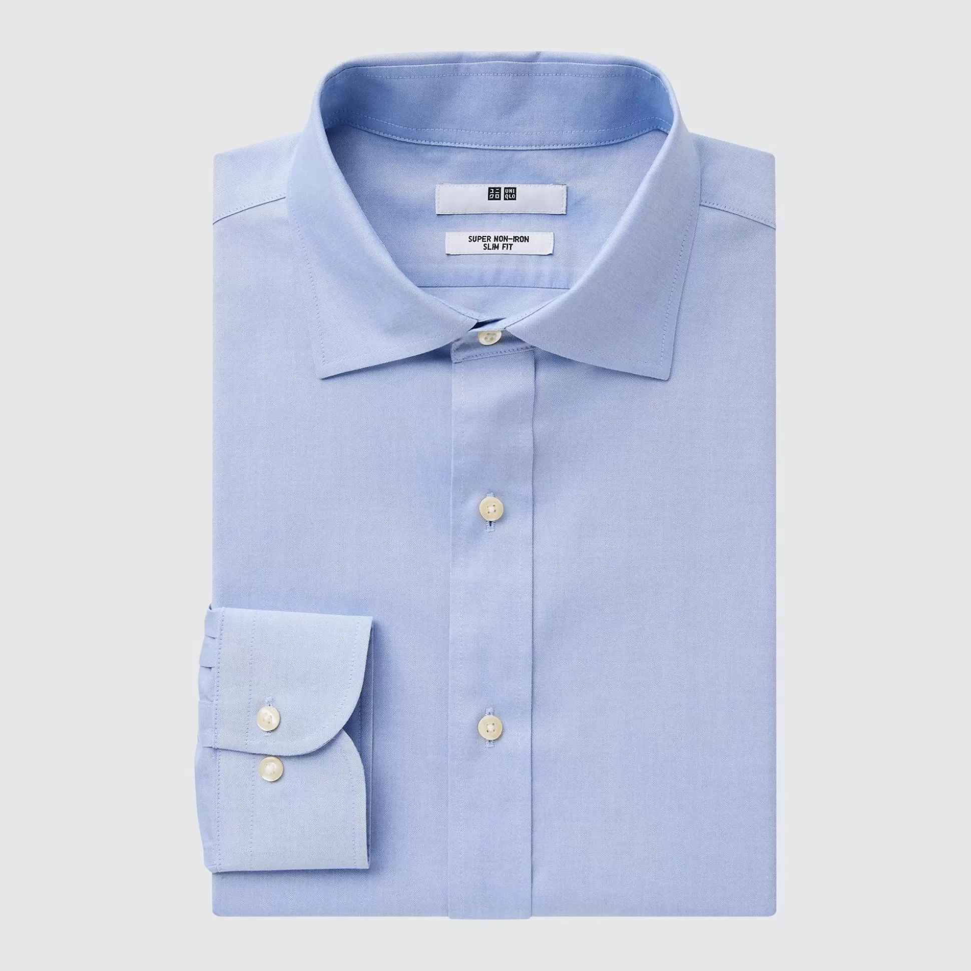 Men UNIQLO Dress Shirts<Super Non-Iron Slim-Fit Long-Sleeve Shirt (Semi-Wide Collar)