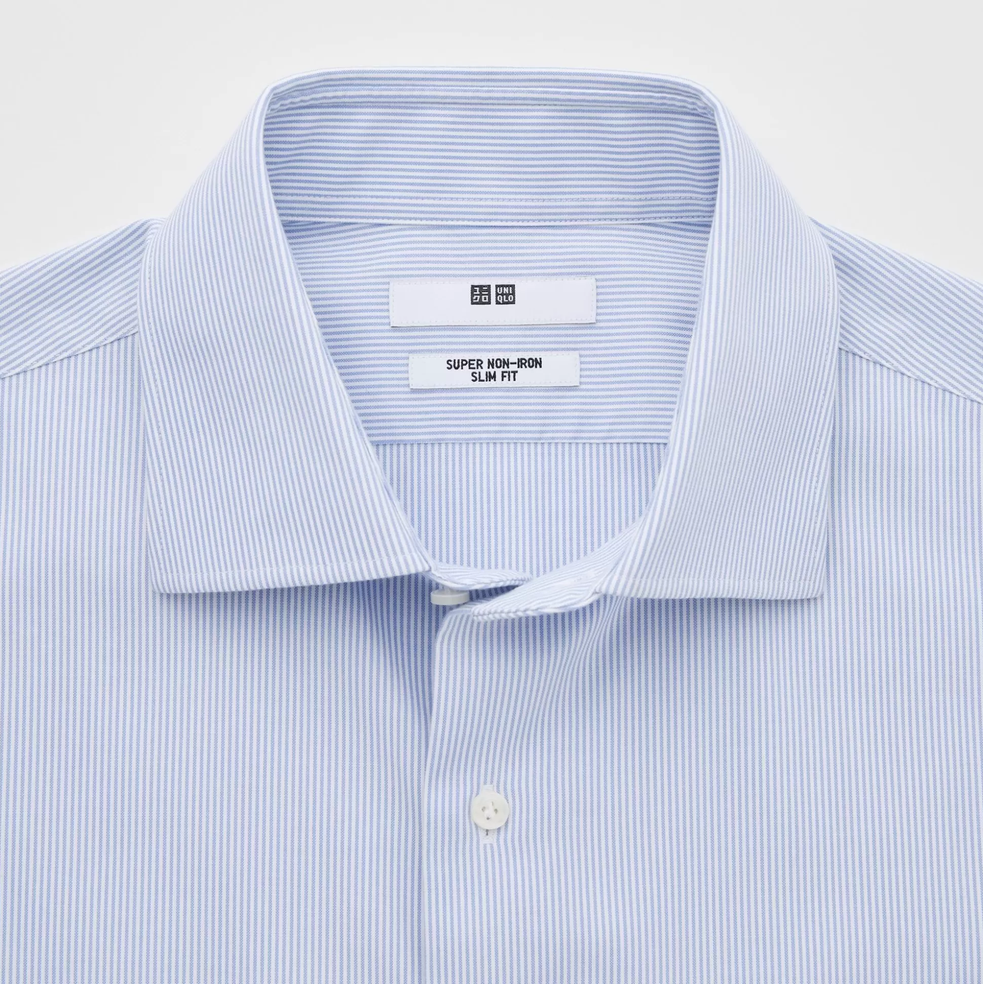 Men UNIQLO Dress Shirts<Super Non-Iron Striped Slim-Fit Long-Sleeve Shirt