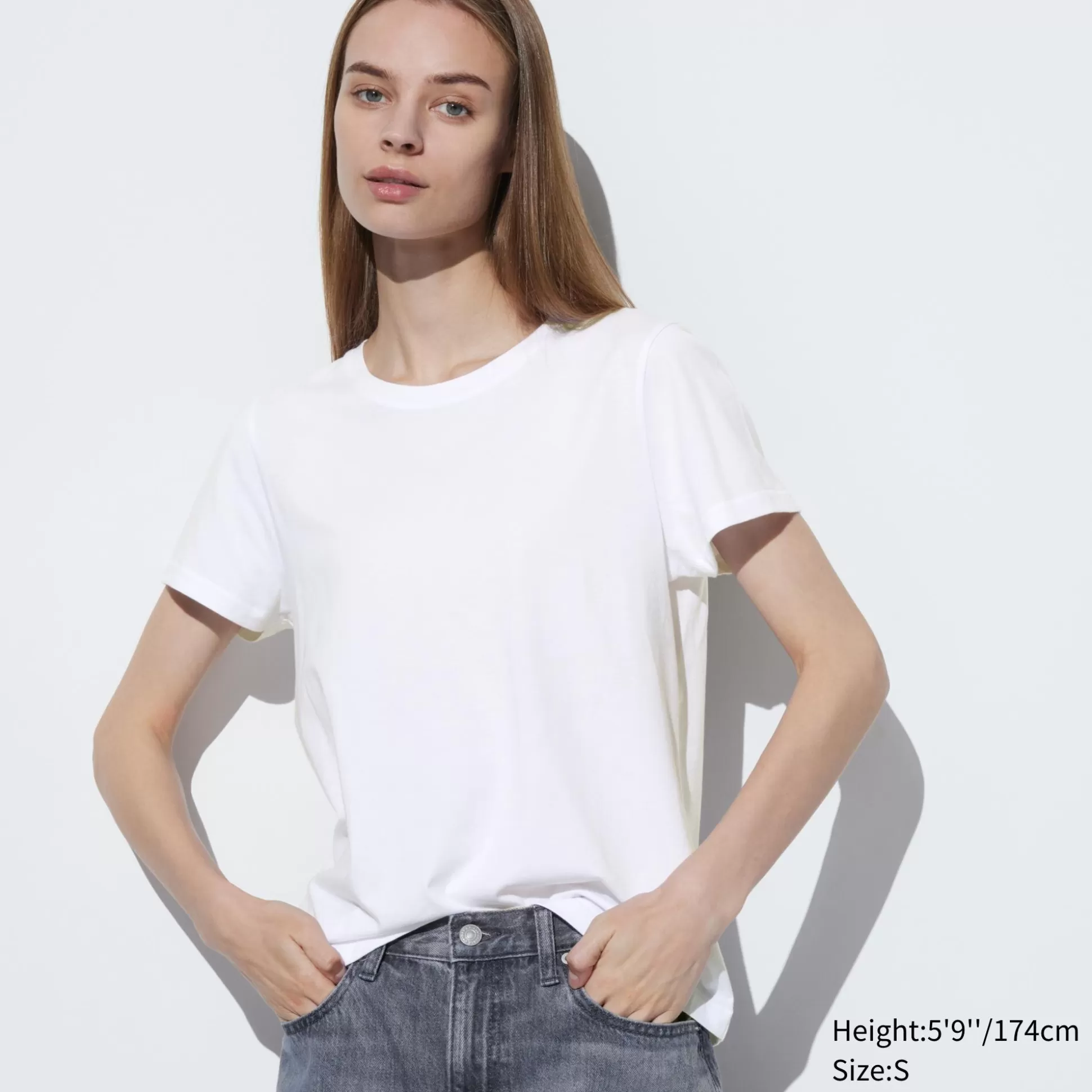 Women UNIQLO T-Shirts<Supima® Cotton Crew Neck Short-Sleeve T-Shirt