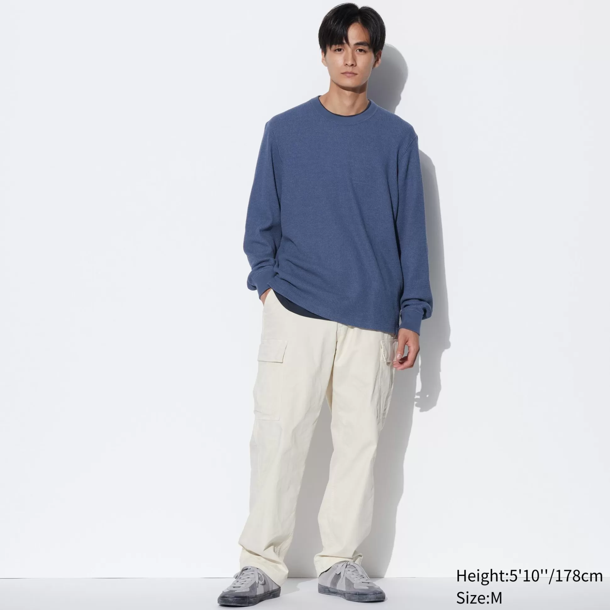 Men UNIQLO T-Shirts<Waffle Crew Neck Long-Sleeve T-Shirt