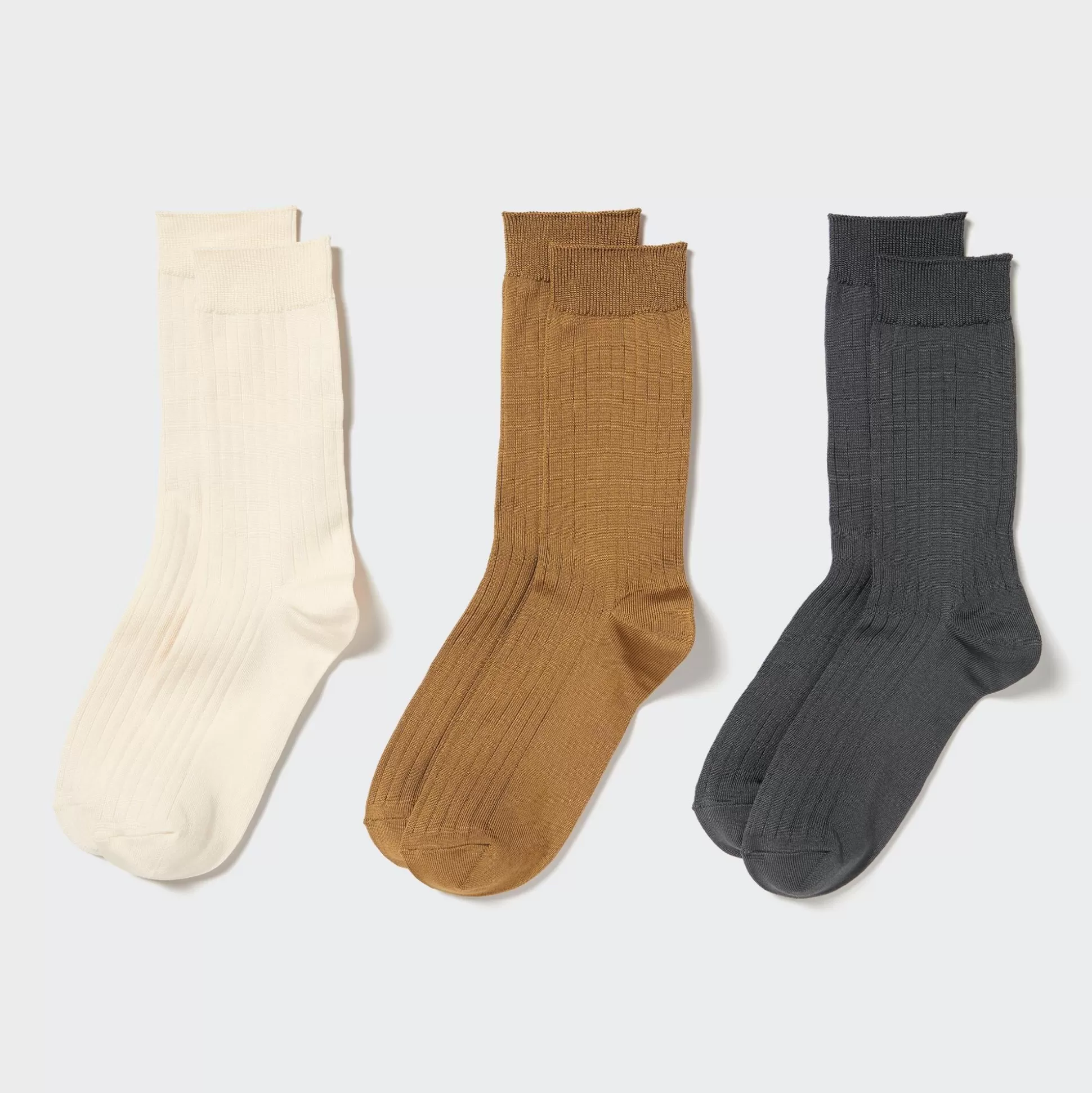 Women UNIQLO Socks<Wide Ribbed Socks (3 Pairs)