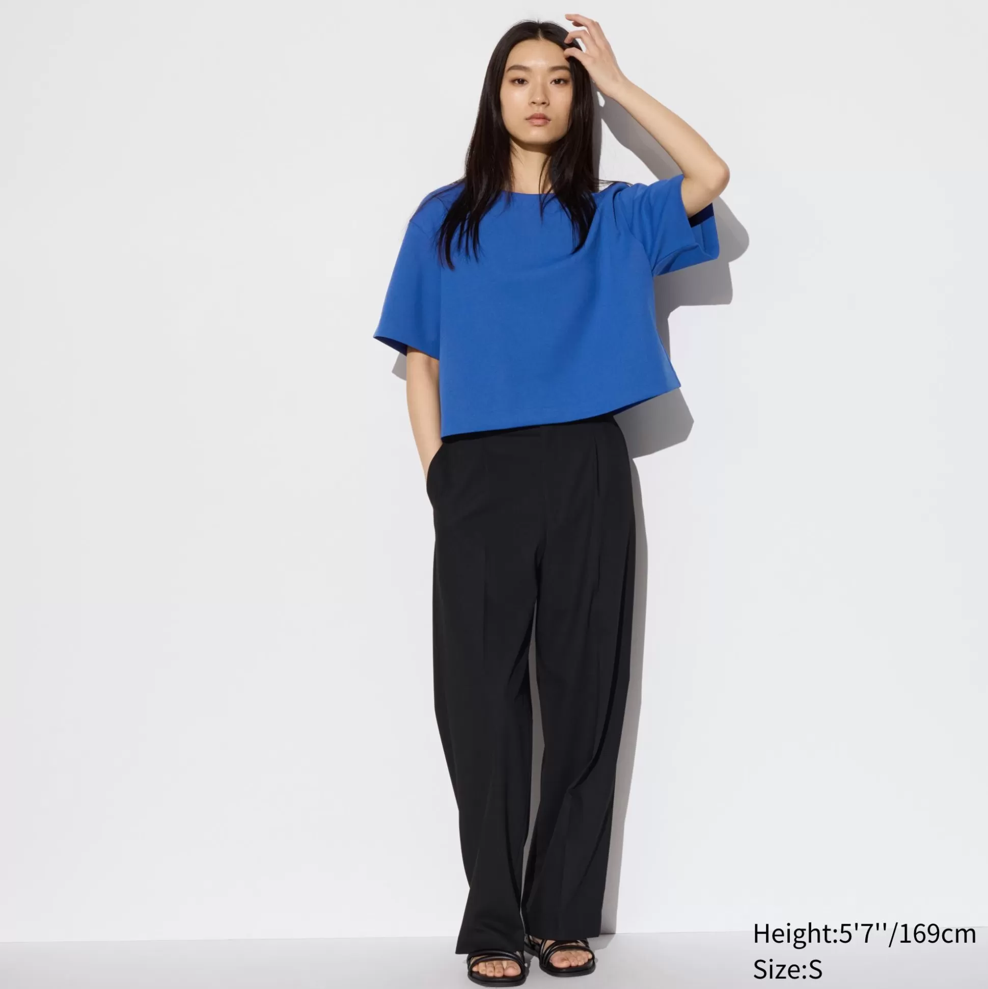 Women UNIQLO Pants<Wide-Fit Pleated Pants