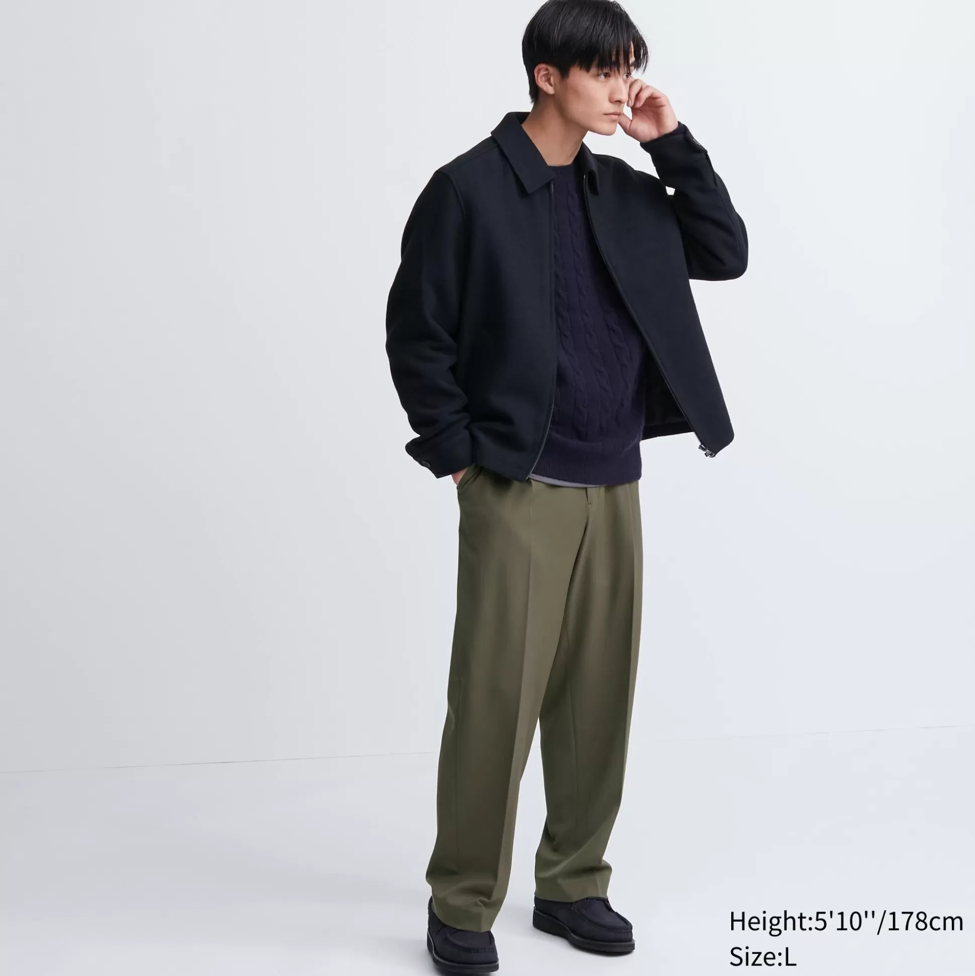 Men UNIQLO Pants<Wide-Fit Pleated Pants