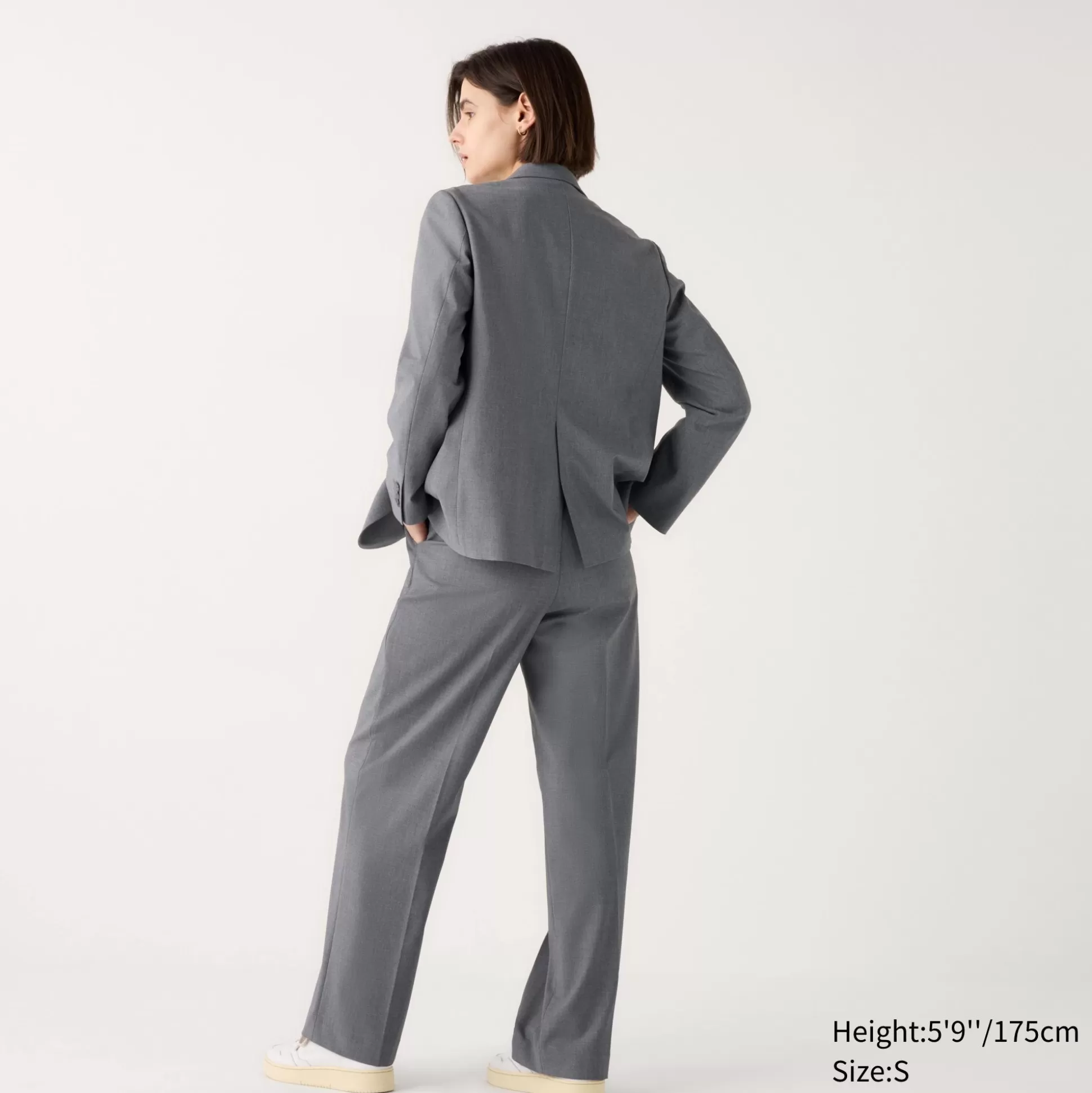 Women UNIQLO Pants<Wide-Fit Pleated Pants (Tall)