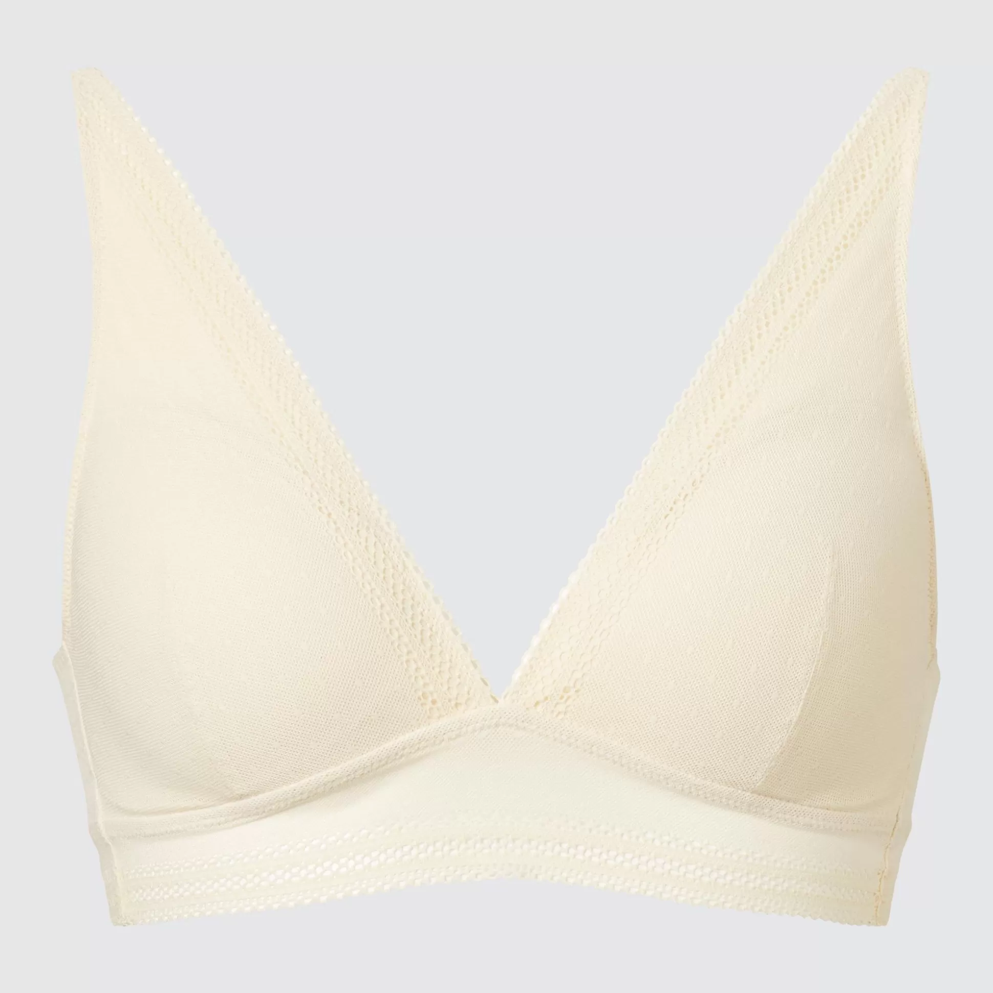 Women UNIQLO Bras<Wireless Bra (Plunging Relax, Lace)