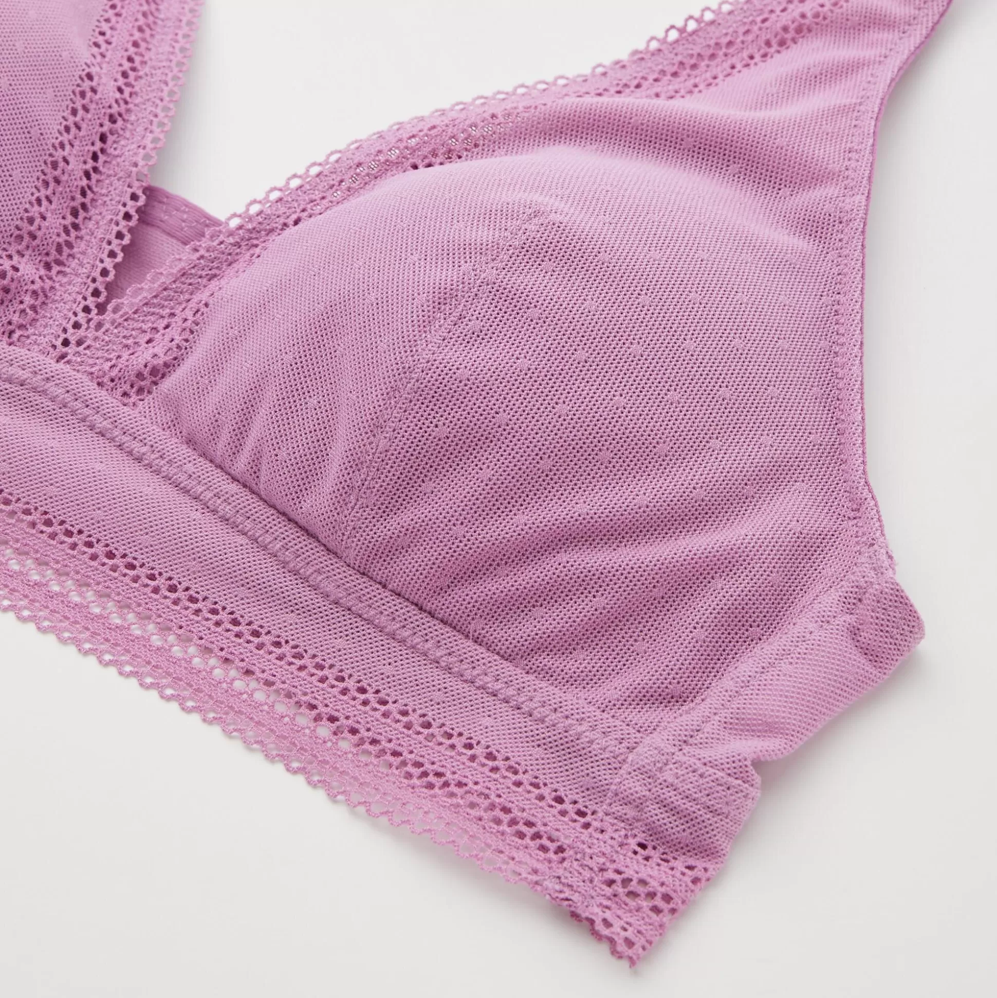 Women UNIQLO Bras<Wireless Bra (Plunging Relax, Lace)