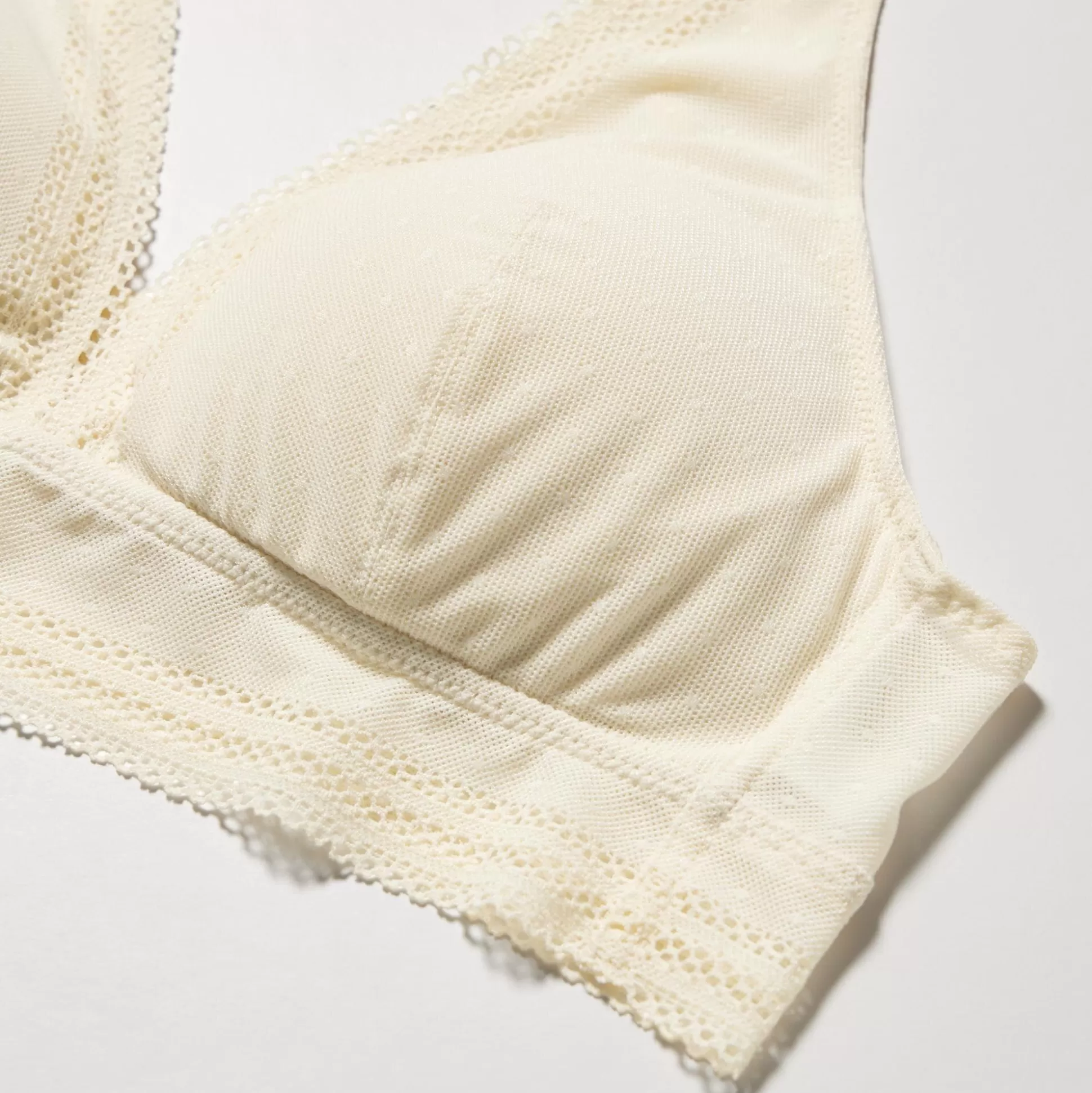 Women UNIQLO Bras<Wireless Bra (Plunging Relax, Lace)